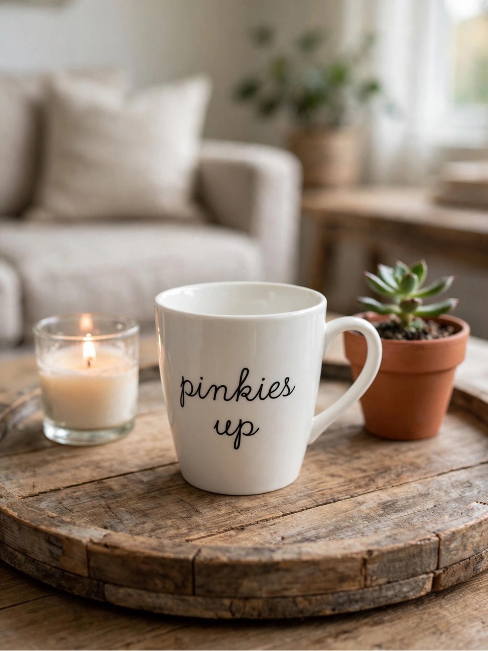 Indigo Pinkies Up Mug